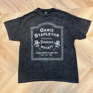 NWOT Chris Stapleton Staple Black Graphic T-Shirt